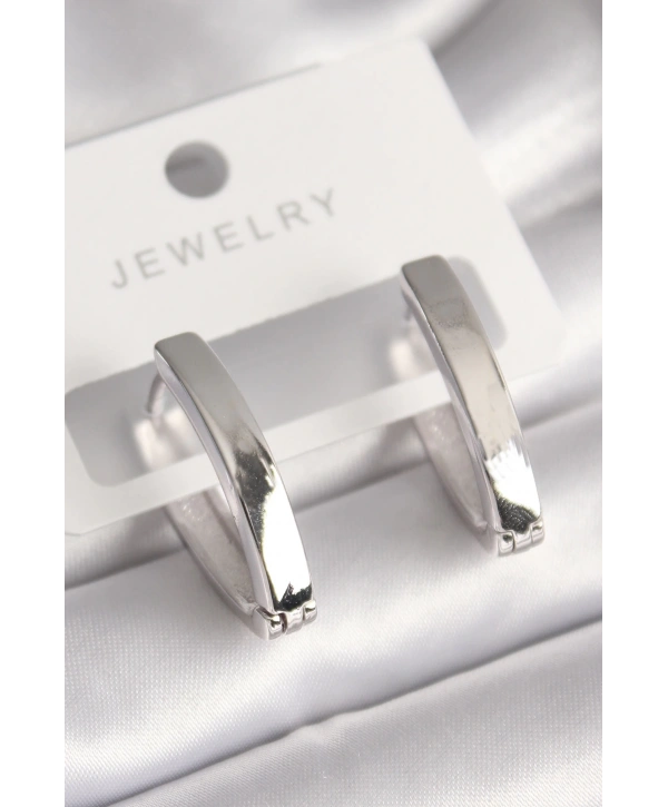 Pirinç Gümüş Renk Kadın Küpe