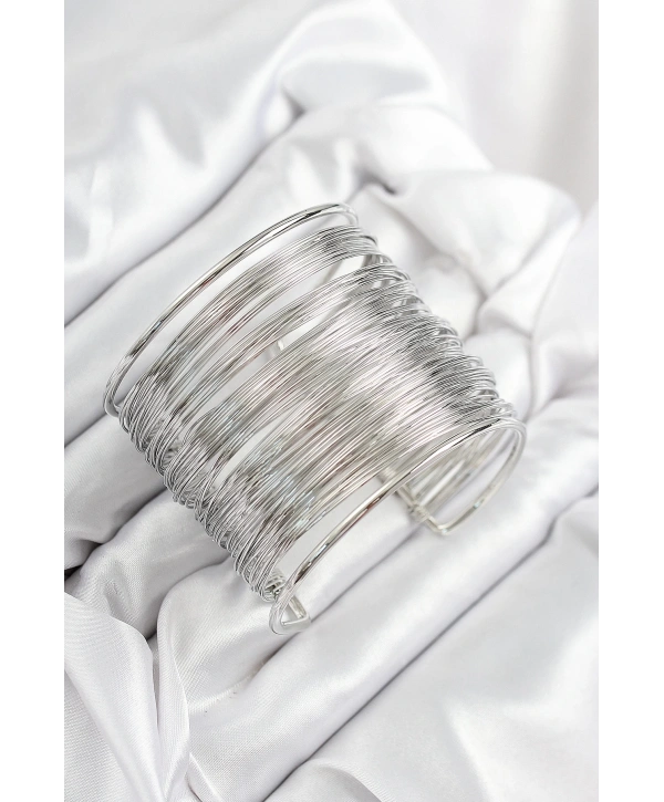 Pirinç Tel Sarma Model Gümüş Renk Kadın Bileklilk