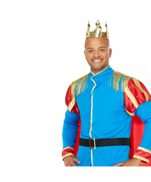 Plastik Kral Tacı Altın Renk Yetişkin Boy 55 cm (5047)