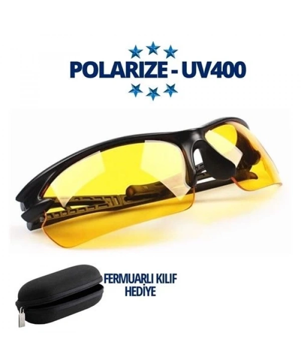 Polarize UV400 Sarı Camlı Güneş Gözlüğü