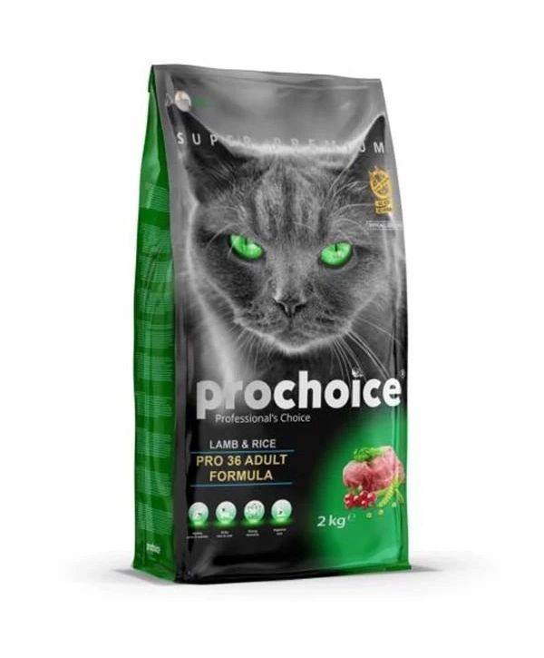 Pro Choice Pro 36 Kuzu Pirinçli Yetişkin Kedi Maması 2 Kg