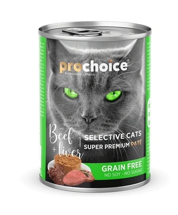 Pro Choice Selective Biftek ve Ciğerli Yetişkin Konserve Kedi Maması 400 Gr