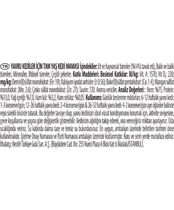 Pro Plan Kitten Tavuklu Yavru Konserve Kedi Maması 85 Gr