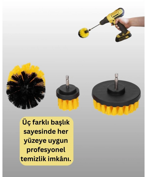 Profesyonel Matkap Ucu Temizlik Fırçası 3’lü Set