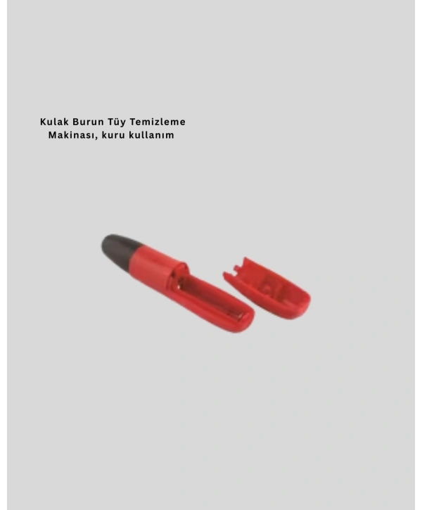 Raks Leo Burun Kulak Tüy Alma Makinesi 45 dk Şarj Süreli Kırmızı