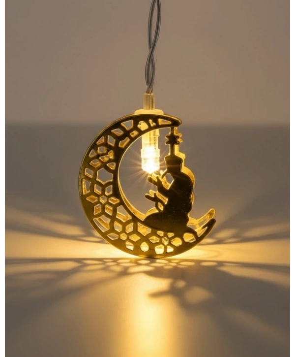 Ramazan Ay Işığı Secde Eden Adam Silüetli LED Peri Işığı