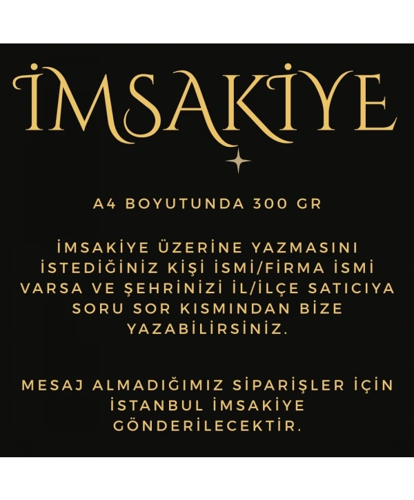 Ramazan İmsakiyesi - 300 Gr - A4 Boyut Kişiye Özel İsimli & Logolu 1 Adet Siyah-yeşil
