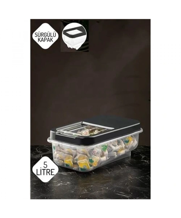 Reagan Tablet ve Deterjan Saklama Kutusu 5 lt ANTRASİT