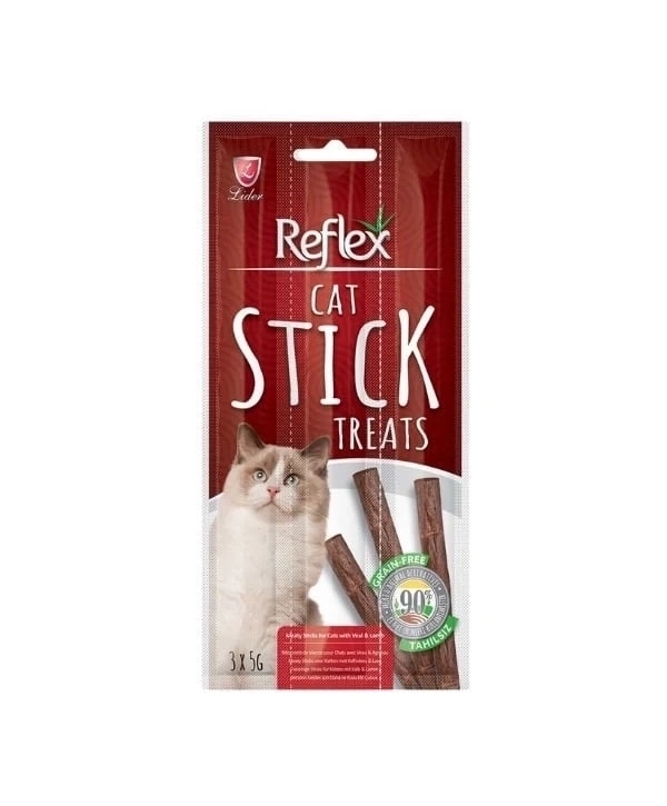 Reflex Biftekli ve Kuzu Etli Stick Kedi Ödül Maması 3 Adet 5 Gr
