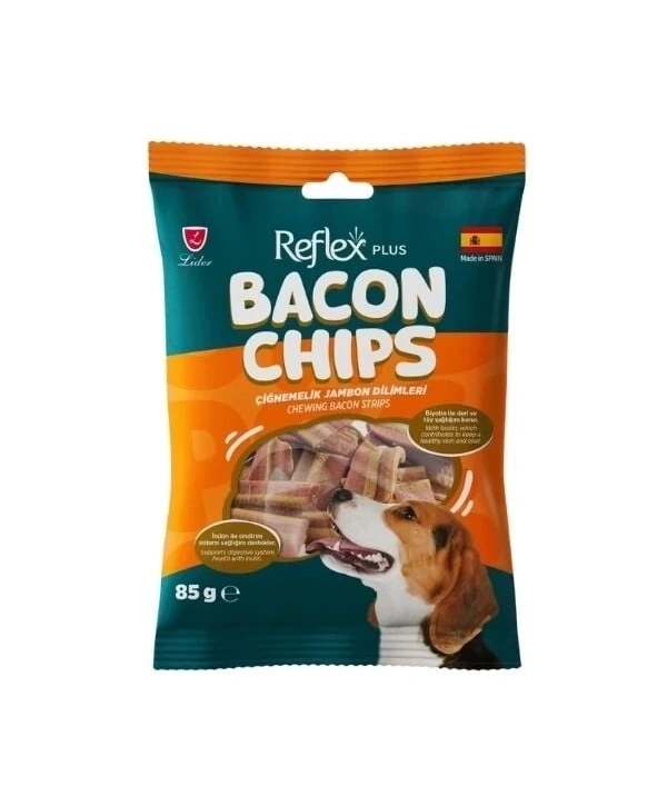 Reflex Plus Bacon Chips Çiğnemelik Jambon Dilimleri Köpek Ödül Maması 85 Gr