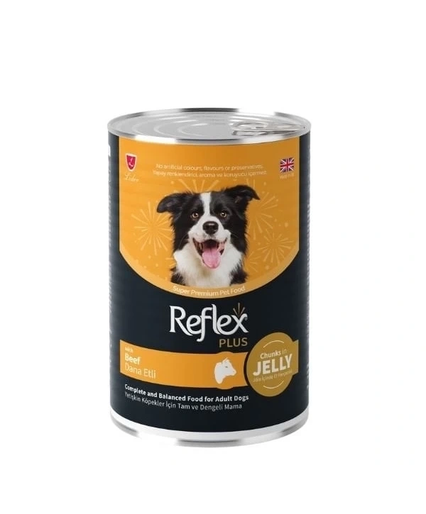 Reflex Plus Jöle İçinde Dana Etli Yetişkin Konserve Köpek Maması 400 Gr