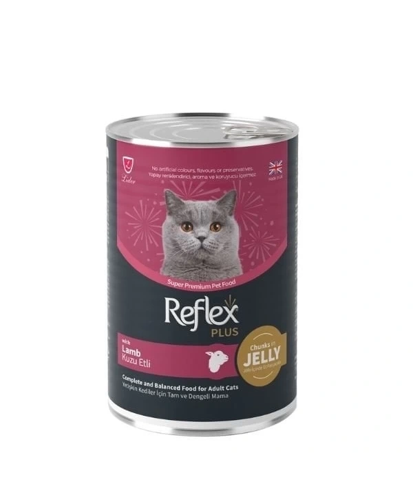 Reflex Plus Jöle İçinde Kuzu Etli Yetişkin Konserve Kedi Maması 400 Gr