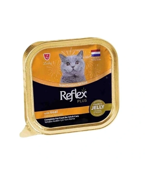Reflex Plus Jöle İçinde Parça Dana Etli Yetişkin Konserve Kedi Maması 85 Gr