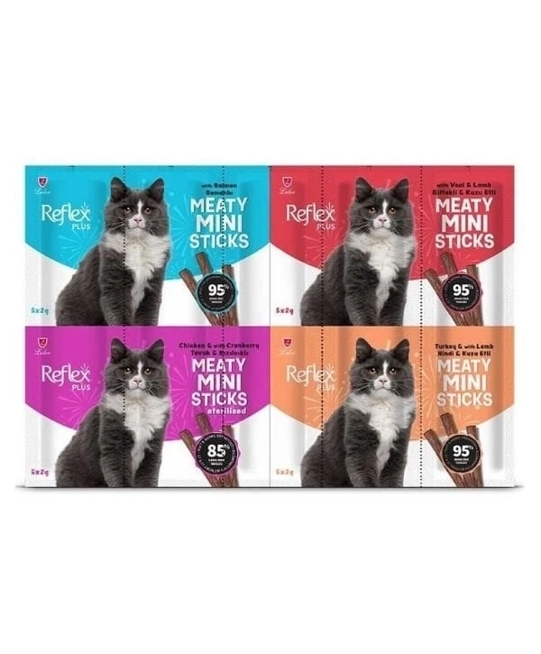 Reflex Plus Mini Mix Karışık Lezzetler Stick Kedi Ödül Maması 40 Gr