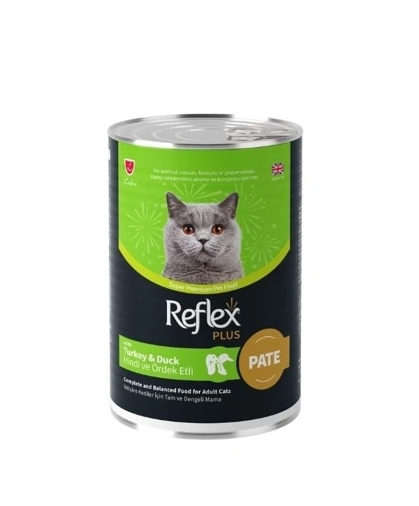 Reflex Plus Pate İçinde Hindi ve Ördek Etli Yetişkin Konserve Kedi Maması 395 Gr