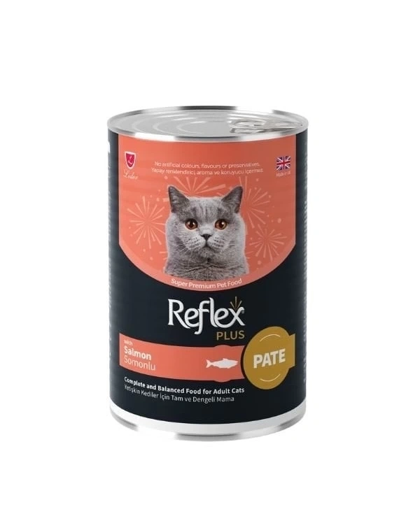 Reflex Plus Pate İçinde Somonlu Yetişkin Konserve Kedi Maması 395 Gr