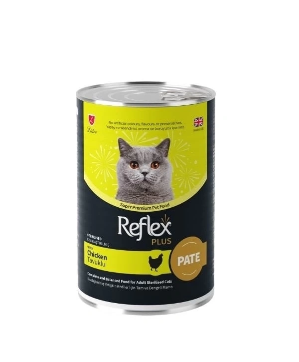 Reflex Plus Pate İçinde Tavuklu Kısırlaştırılmış Konserve Kedi Maması 395 Gr