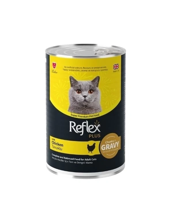 Reflex Plus Sos İçinde Tavuklu Yetişkin Konserve Kedi Maması 400 Gr