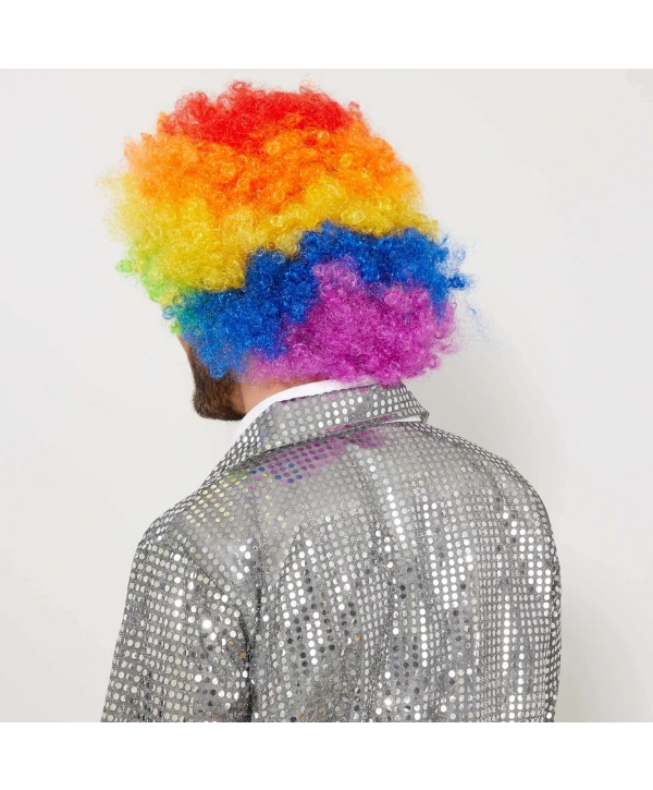 Rengarenk Kıvırcık Afro Bonus Peruk (5047)