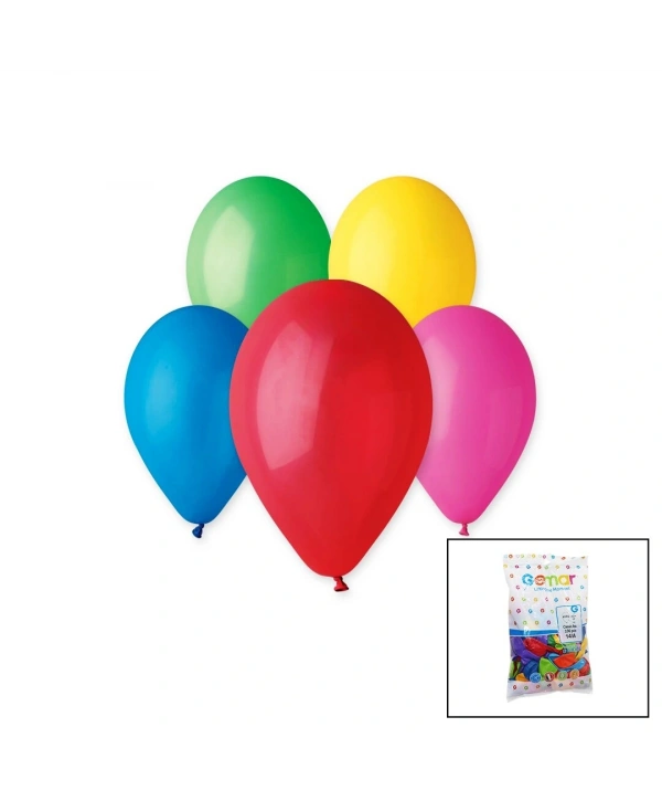 RENKLİ KLASİK BALON 10 İNÇ - 26CM - 100PCS (5047)