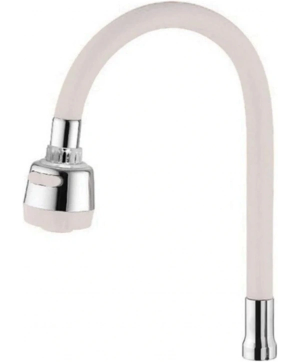 Renkli Silikonlu Oynar Başlıklı 2 Fonksiyonlu Spiral Musluk Başlığı - Beyaz (5047)