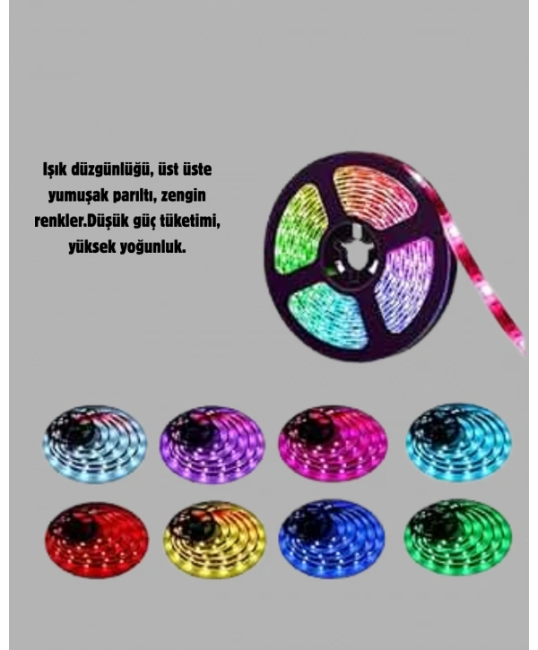 Renkli Smart LED Şerit – Suya Dayanıklı, Esnek, Enerji Tasarruflu