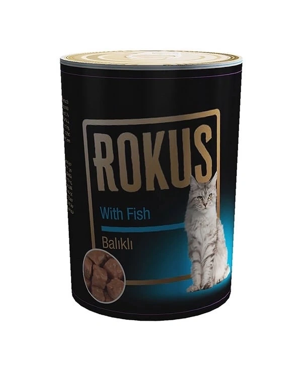 Rokus Balıklı Yetişkin Konserve Kedi Maması 410 Gr