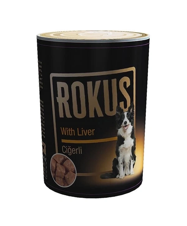 Rokus Ciğerli Yetişkin Konserve Köpek Maması 410 Gr