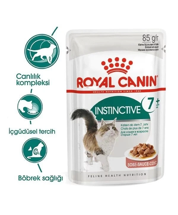 Royal Canin İnstinctive +7 Pouch Yaşlı Konserve Kedi Maması 85 Gr