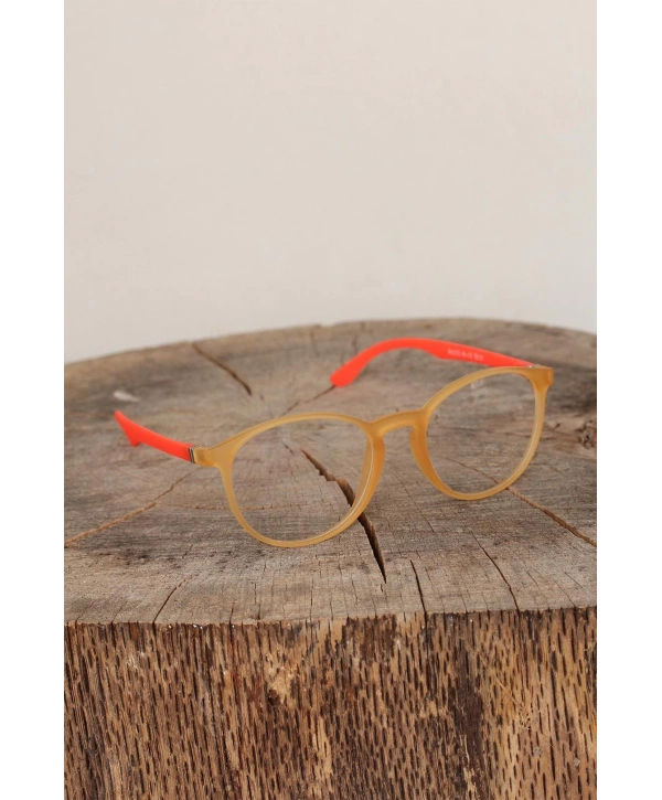 Sarı Renk Oval Turuncu Renk Bayan Gözlük