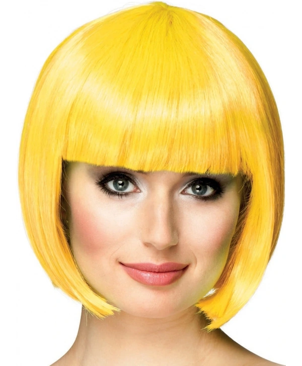 Sarı Renk Parti Peruğu Kısa Küt Saç (5047)
