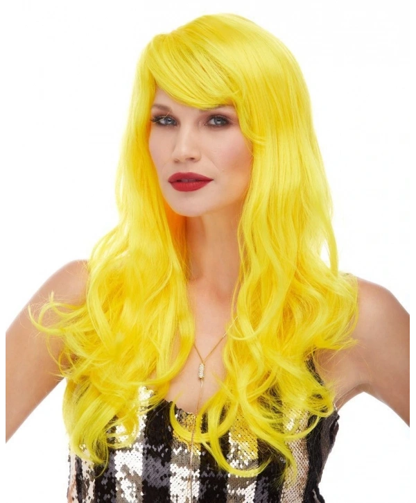 Sarı Renk Uzun Dalgalı Parti Peruğu (5047)