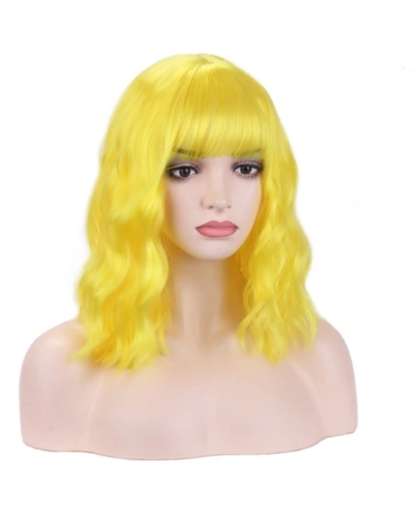 Sarı Renk Uzun Dalgalı Parti Peruğu (5047)