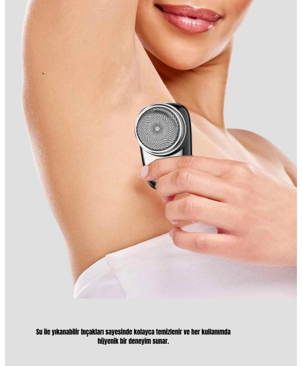 Şarjlı Mini Tıraş Makinesi – Hassas Ciltlere Uygun, Su ile Yıkanabilir, Kompakt Tasarım