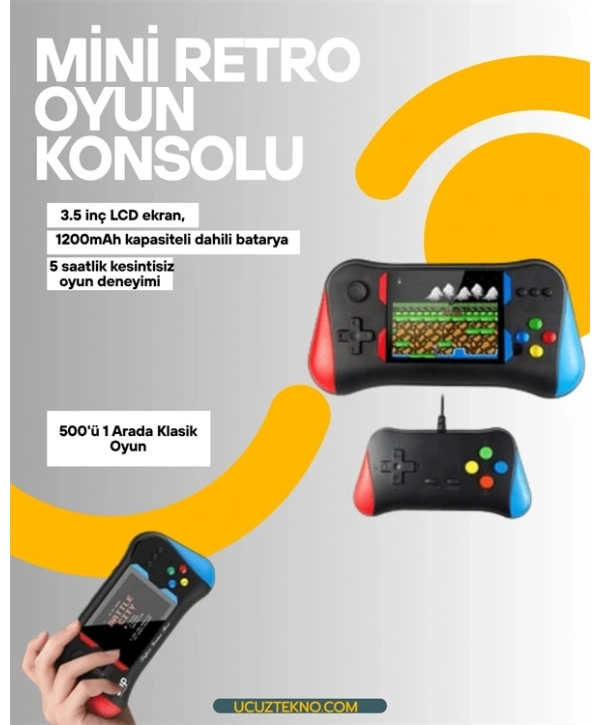 Şarjlı Taşınabilir Oyun Konsolu – X7M Retro Game Box
