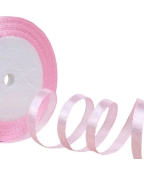 Saten Kurdele 1 Cm 10 Metre Açık Pembe