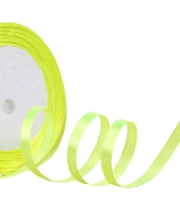 Saten Kurdele 1 Cm 10 Metre Açık Sarı