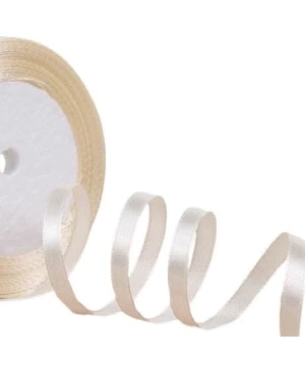 Saten Kurdele 1 Cm 10 Metre Bej