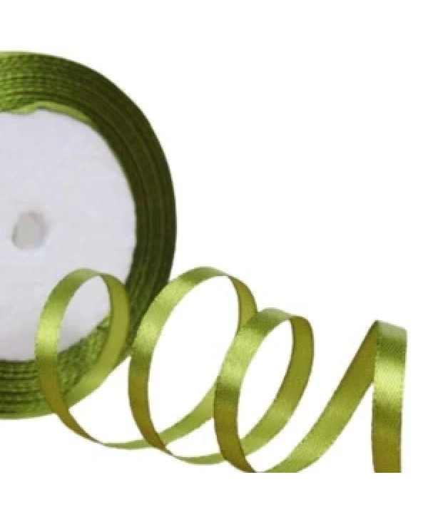 Saten Kurdele 1 Cm 10 Metre Yağ Yeşili