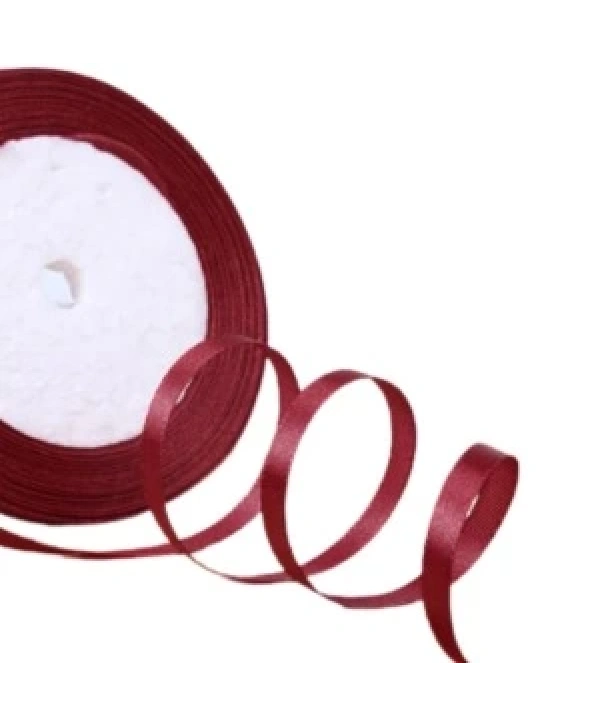 Saten Kurdele 3 Cm 10 Metre Bordo
