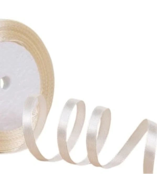 Saten Kurdele 3 Mm Krem 10 Metre