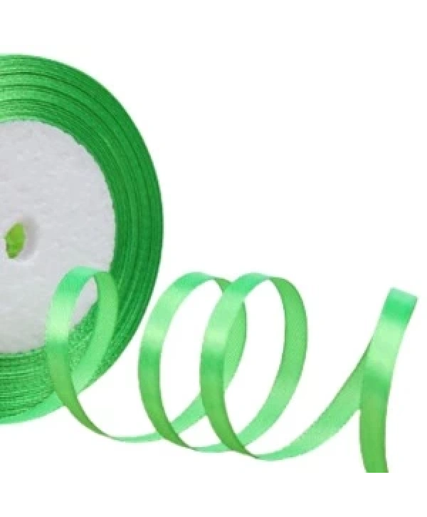 Saten Kurdele 6 Mm Fıstık Yeşili 1 Metre