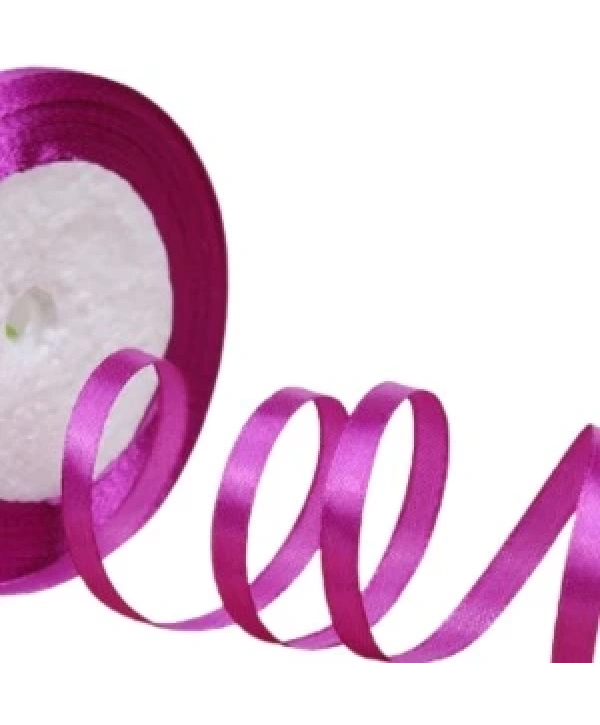 Saten Kurdele 6 Mm Fuşya 1 Metre