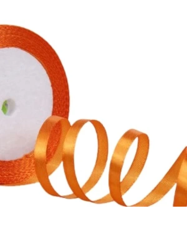 Saten Kurdele 6 Mm Orange 70 Metre