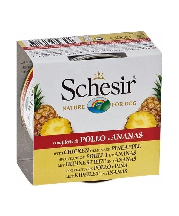 Schesir Tavuk ve Ananas Konserve Köpek Maması 150 Gr