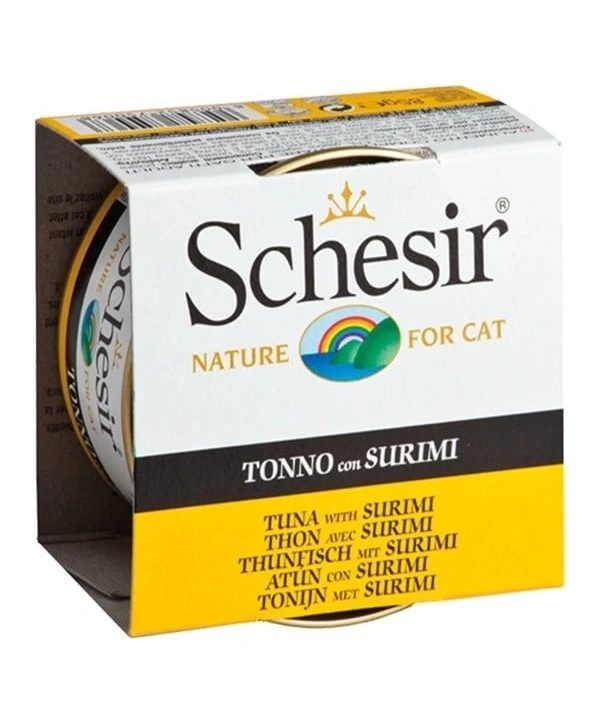 Schesir Ton Balık ve Surimi Jöleli Konserve Kedi Maması 85 Gr