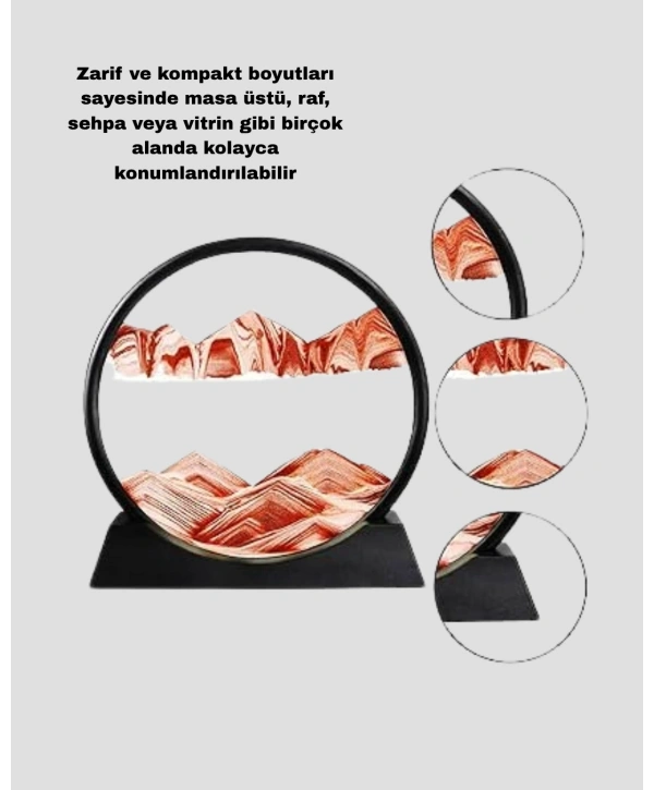 Şeffaf Dekoratif Kum Saati – Dayanıklı Gövde, Minimalist Stil, Masa ve Vitrin Aksesuarı