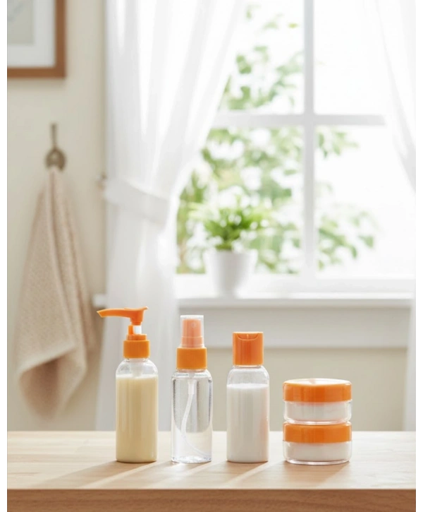 Seyahat İçin 5’li Şeffaf Kozmetik Kap Seti 30 ml