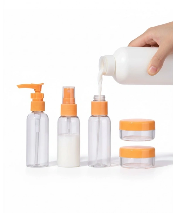 Seyahat İçin 5’li Şeffaf Kozmetik Kap Seti 30 ml