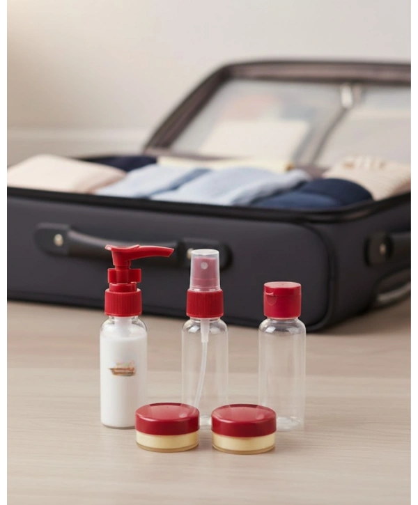 Seyahat İçin 5’li Şeffaf Kozmetik Organizer Seti